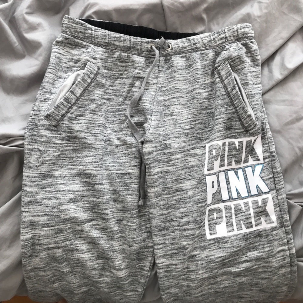 “PINK” GREY SWEATPANTS